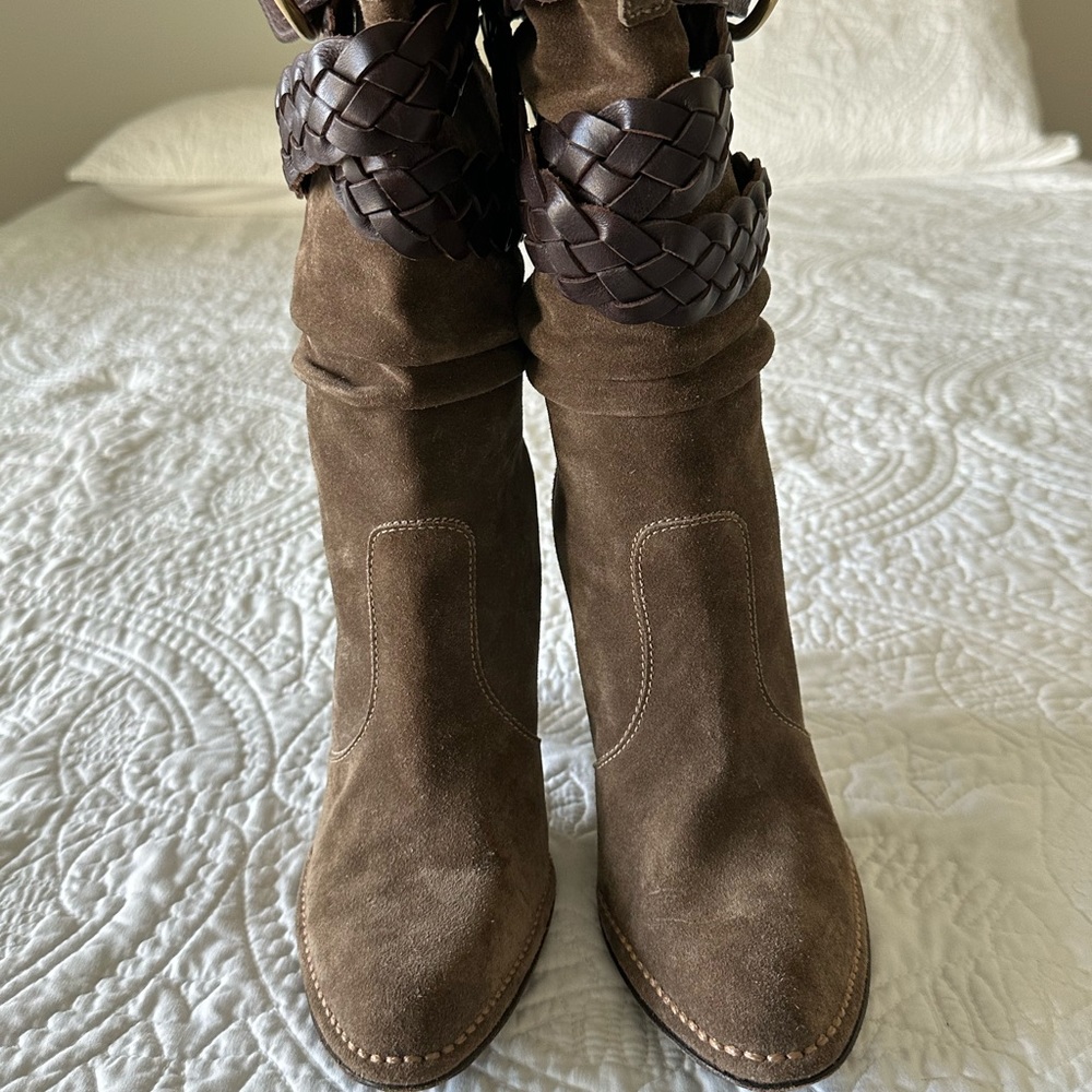 Coach Suede Heeled Boots - Picture 15 of 16